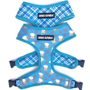NWT Beer and Pretzels Reversible Dog Harness
